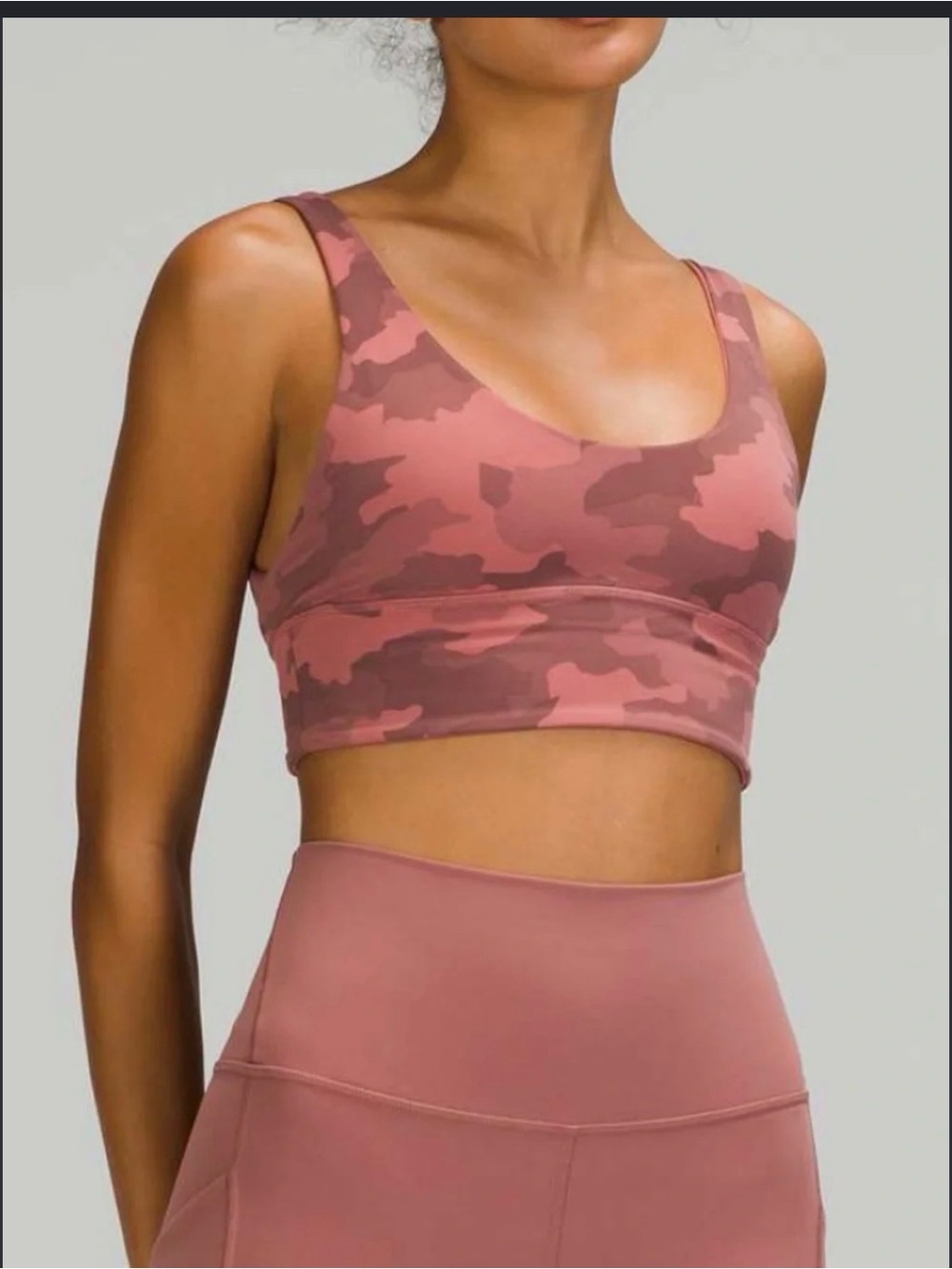 Lululemon Align Reversible Bra Mauve Camo Size 6